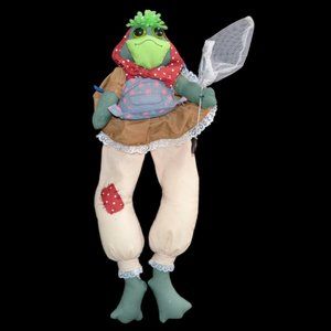 House Of LLoyds Fishin Frogs Stuffed Figure Home Decor Camp Decor Fishing